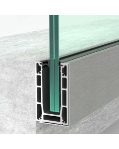 PROFIL GARDE-CORPS VERRE LATERAL A MONTAGE AUTO REGLABLE