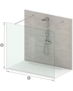 Paroi de Douche Grande Dimension 10mm - Bords Polis