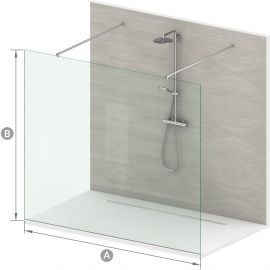 Paroi de Douche Grande Dimension 10mm - Bords Polis