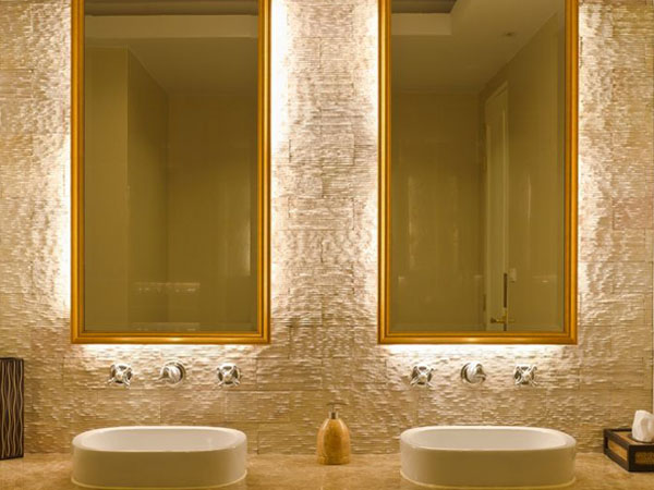 Miroir bronze de salle de bain