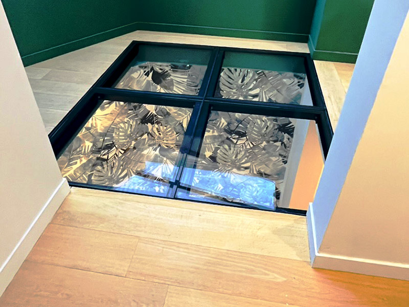 plancher de verre dalle de sol en verre design