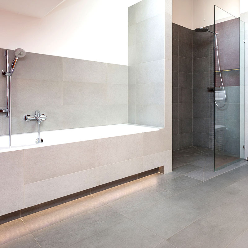 paroi de douche fixe sur mesure anti-calcaire