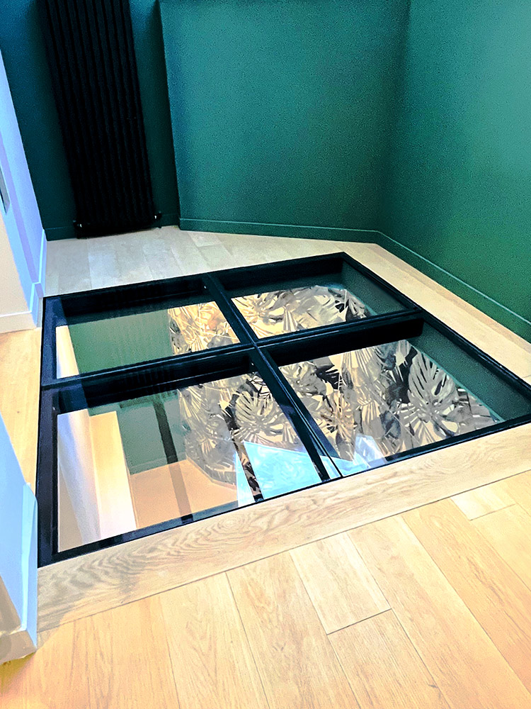 plancher de verre dalle de sol design architectural